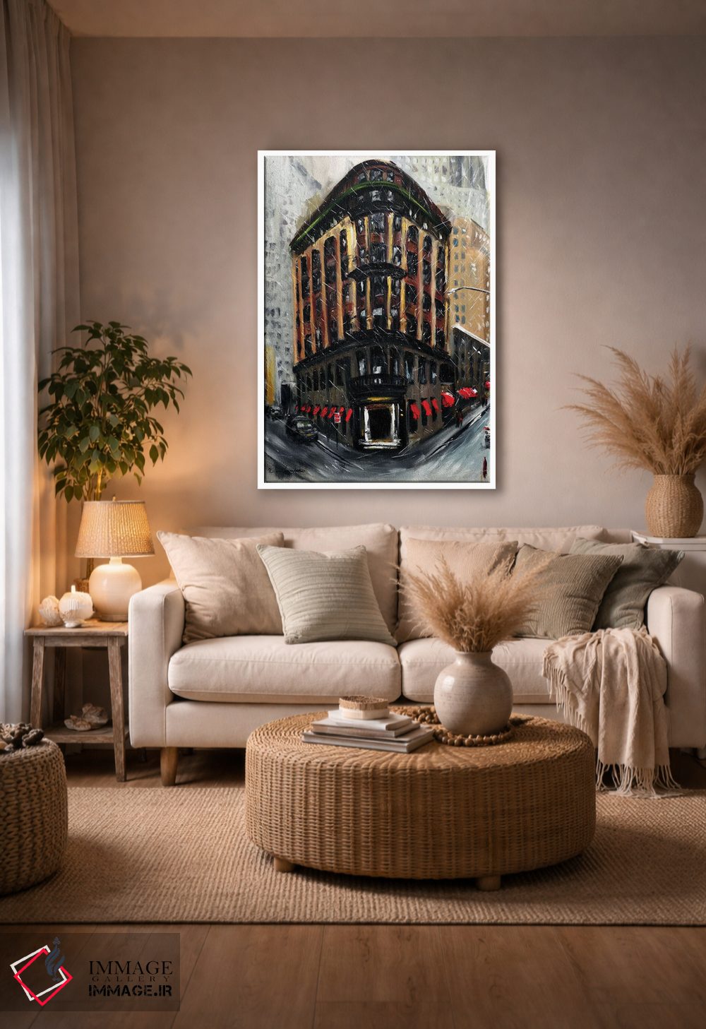 تابلو کلاسیک برف در شهر نیویورک، وال استریت اثر روسـلانا لواندووسکا - D3W