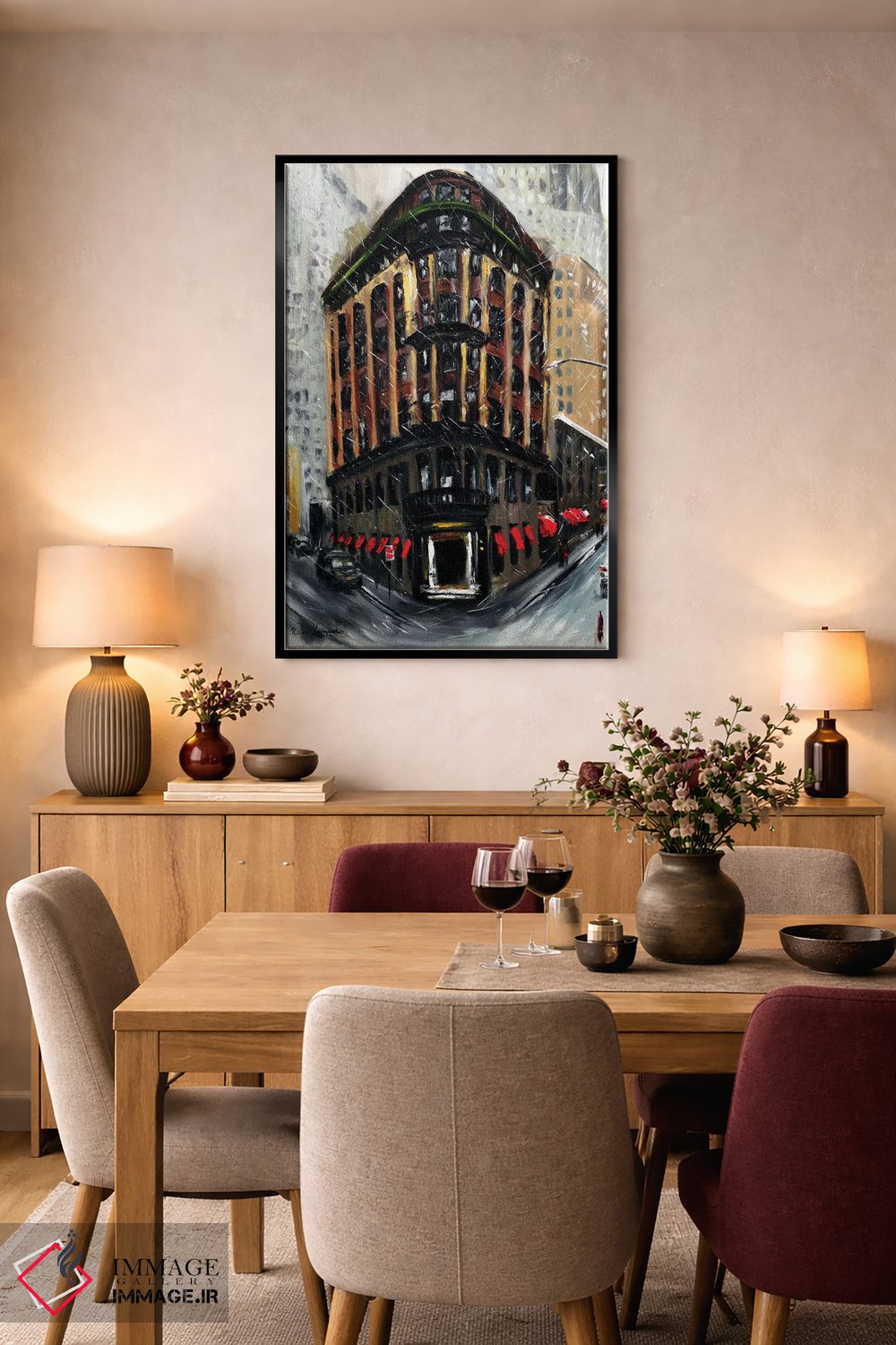 تابلو کلاسیک برف در شهر نیویورک، وال استریت اثر روسـلانا لواندووسکا - D4B