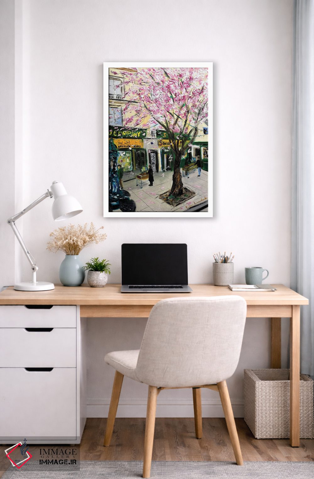 تابلو کلاسیک شکوفه های گیلاس در شکسپیر و شرکا، پاریس اثر روسـلانا لواندووسکا - D6W