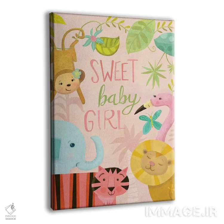 تابلو دکوراتیو نوزاد جنگل ۱ اثر لورا واتسون - نمای پرسپکتیو محصول