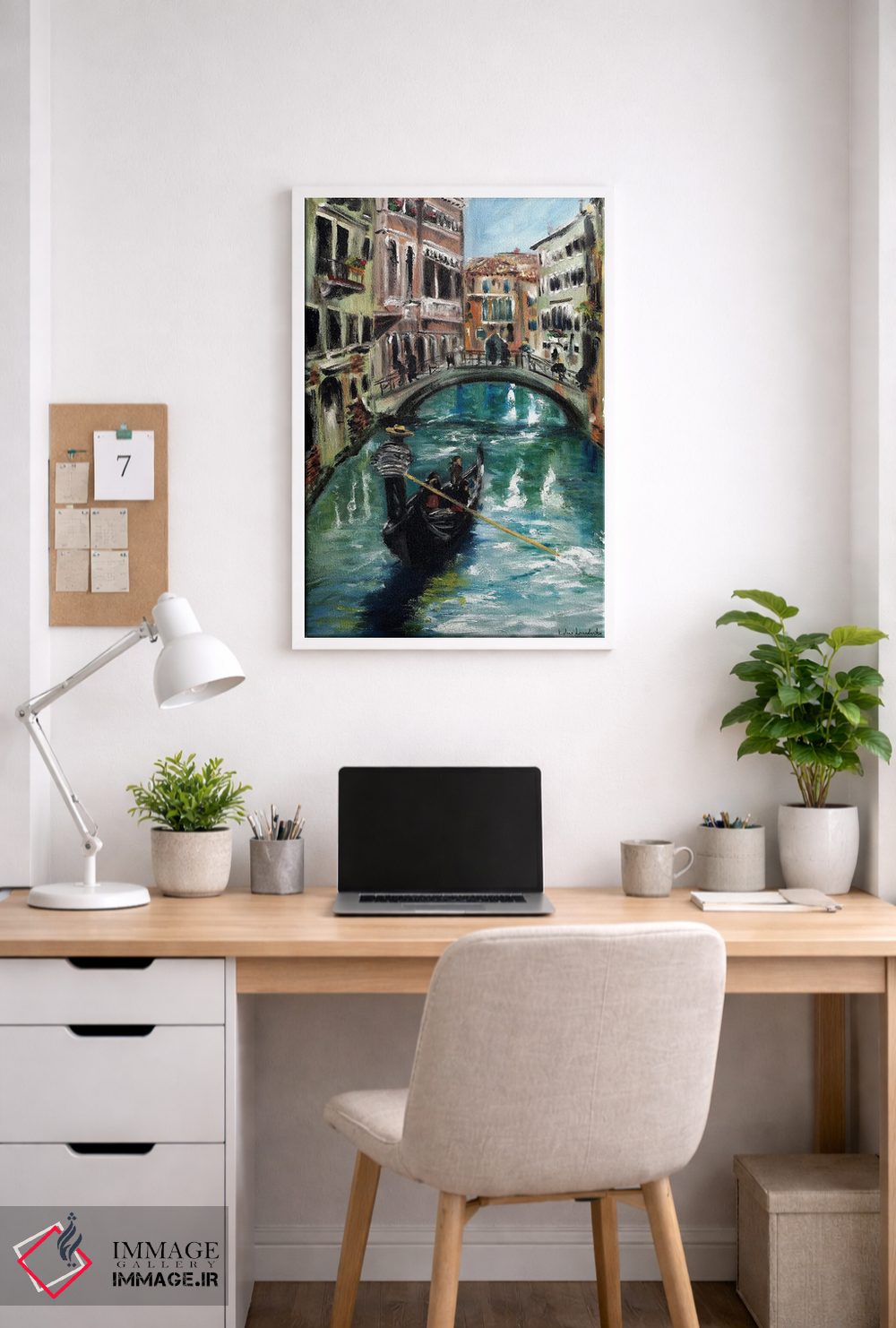 تابلو کلاسیک گوندولا در ونیز، ایتالیا اثر روسـلانا لواندووسکا - D3W