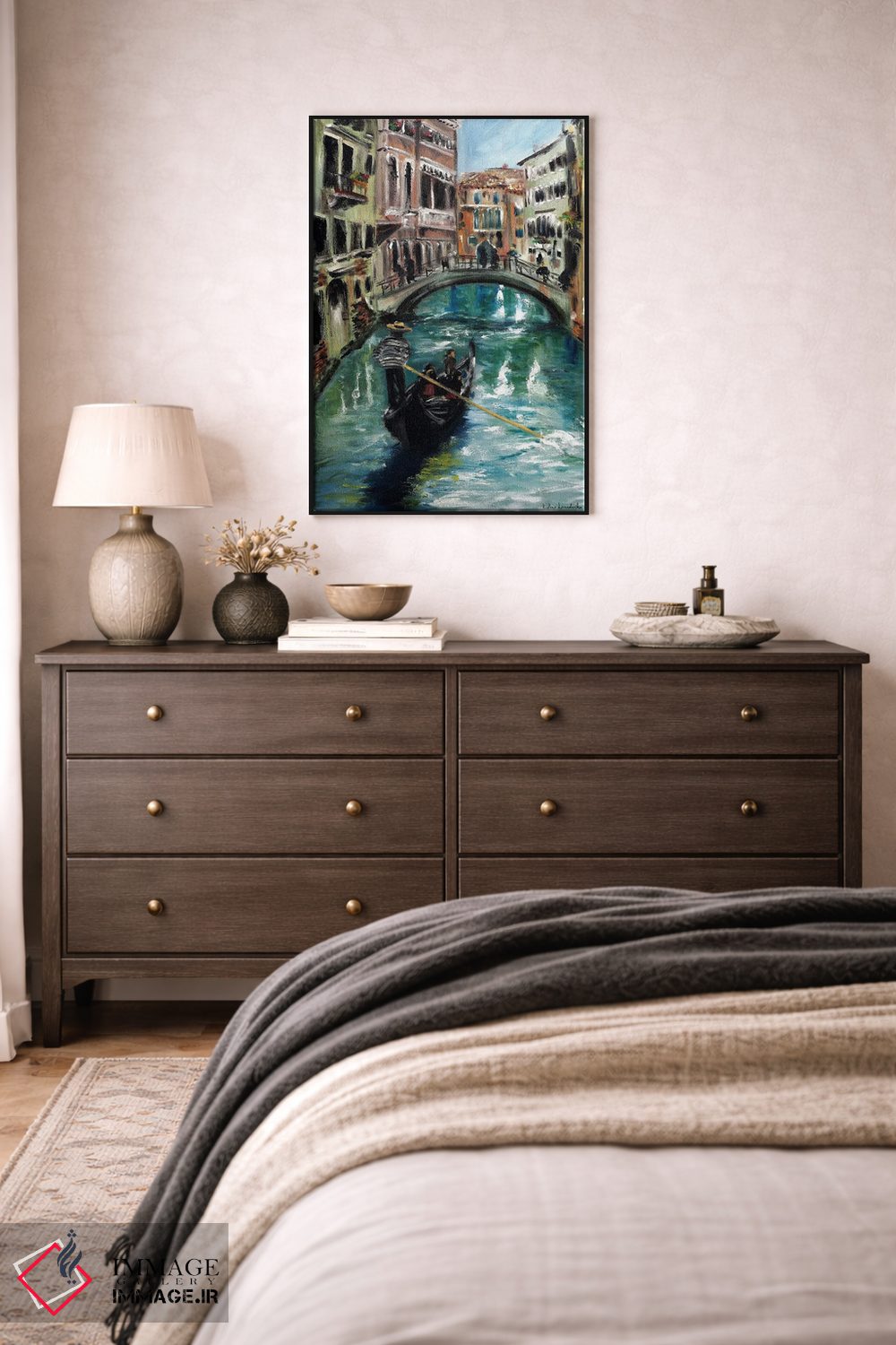 تابلو کلاسیک گوندولا در ونیز، ایتالیا اثر روسـلانا لواندووسکا - D4B
