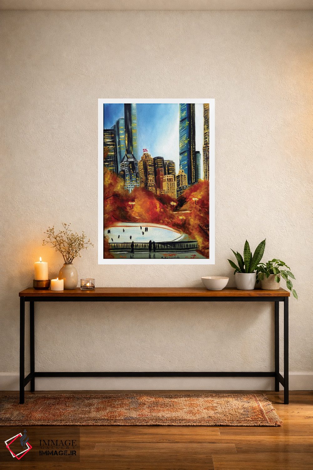 تابلو کلاسیک سنترال پارک نیویورک در پاییز اثر روسـلانا لواندووسکا - D3W