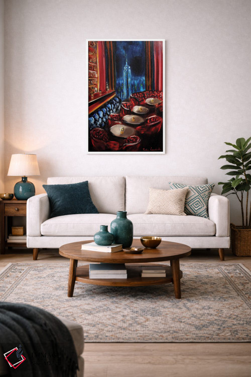 تابلو کلاسیک بار نوشیدنی نیویورک اثر روسـلانا لواندووسکا - D3W