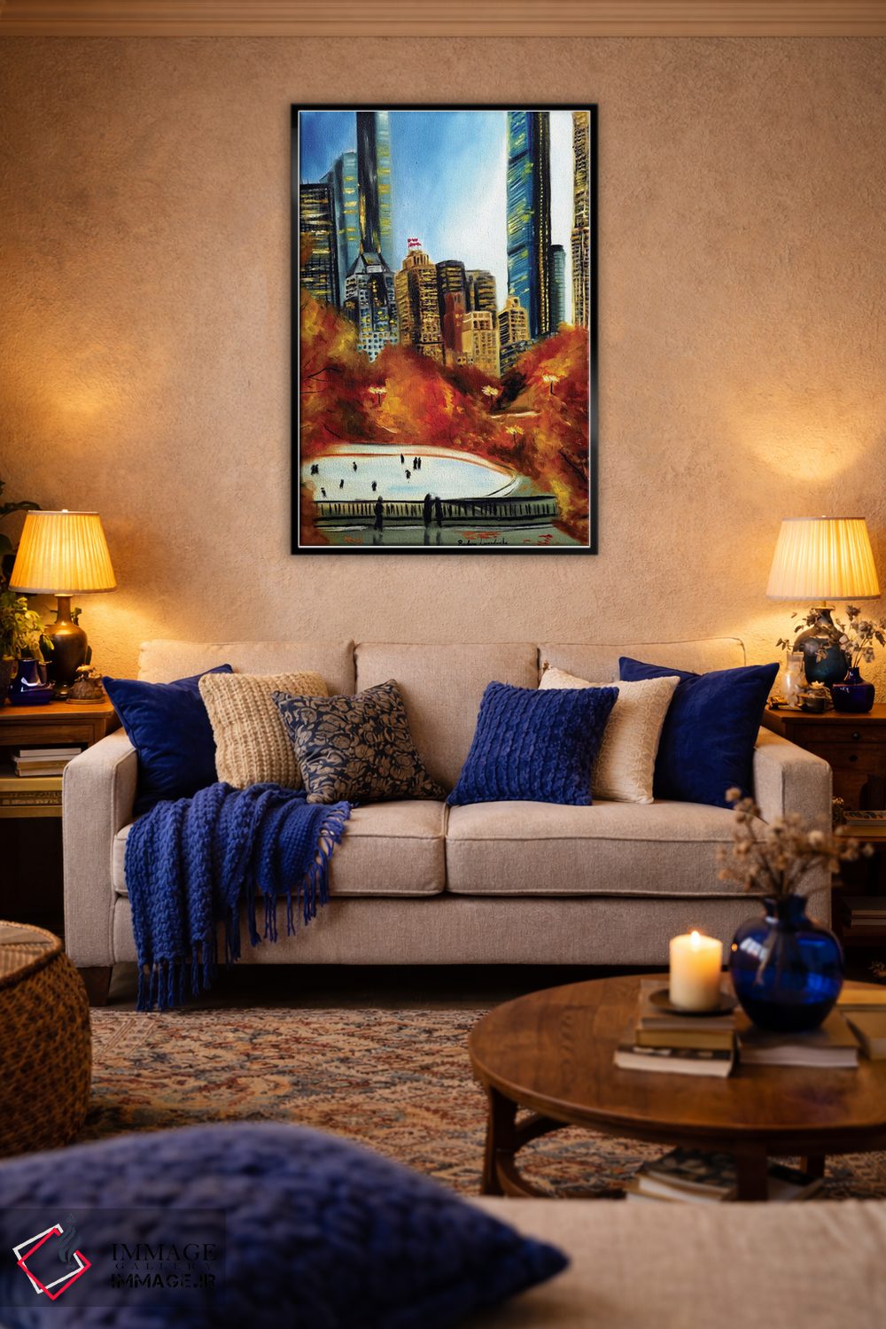 تابلو کلاسیک سنترال پارک نیویورک در پاییز اثر روسـلانا لواندووسکا - D5B