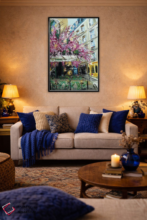 تابلو کلاسیک خانه ساواژ، پاریس II اثر روسـلانا لواندووسکا - D5B