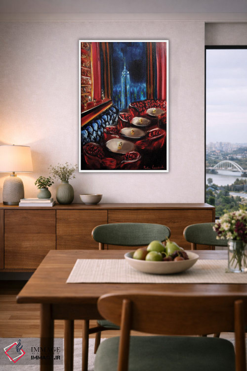 تابلو کلاسیک بار نوشیدنی نیویورک اثر روسـلانا لواندووسکا - D6W