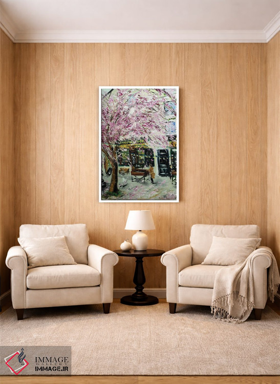 تابلو کلاسیک شکوفه های گیلاس کنار شکسپیر و شرکا، پاریس II اثر روسـلانا لواندووسکا - D2W