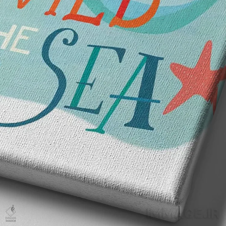 تابلو دکوراتیو تابستان کنار دریا ۲ اثر لورا واتسون - نمای نزدیک بافت بوم