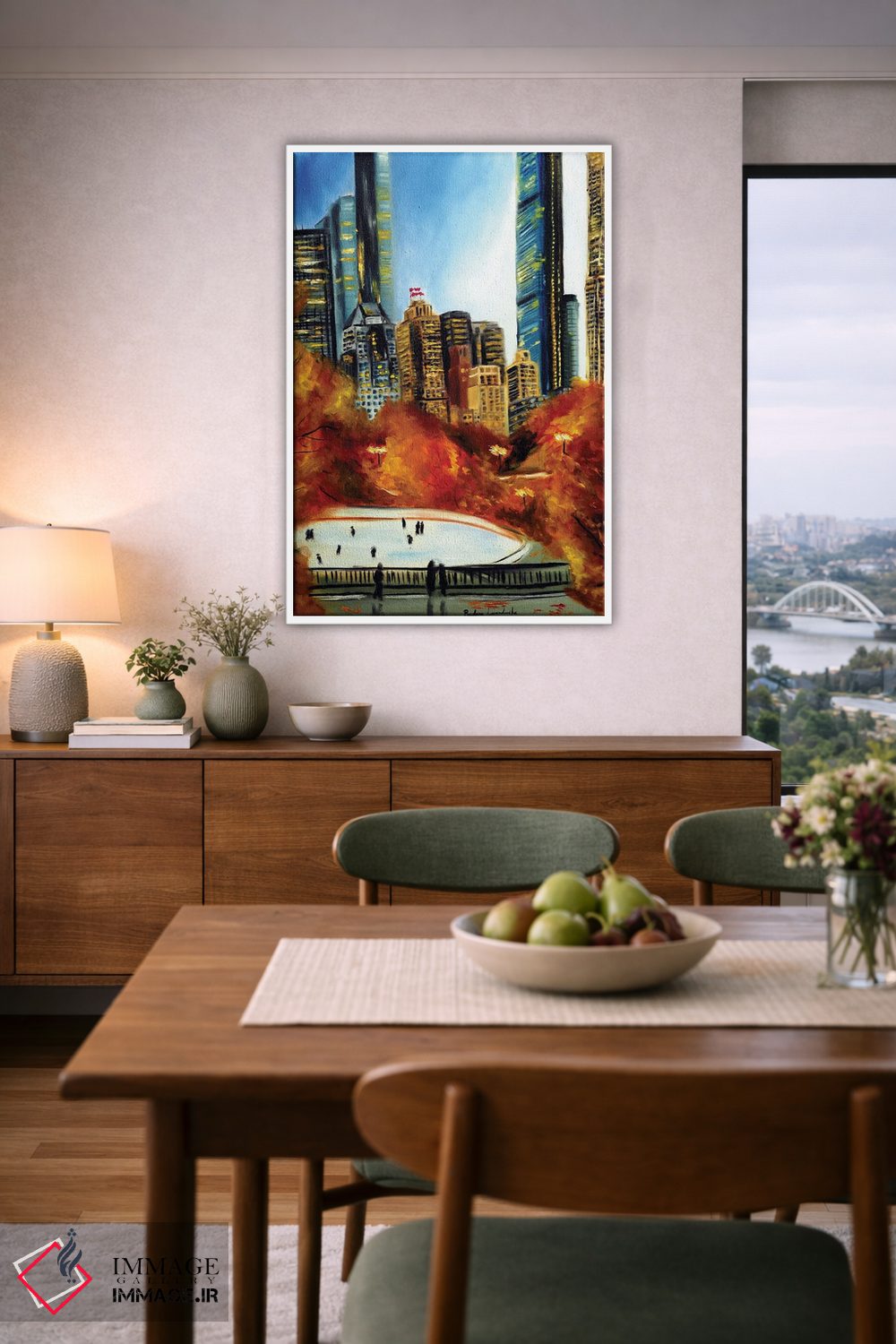 تابلو کلاسیک سنترال پارک نیویورک در پاییز اثر روسـلانا لواندووسکا - D6W