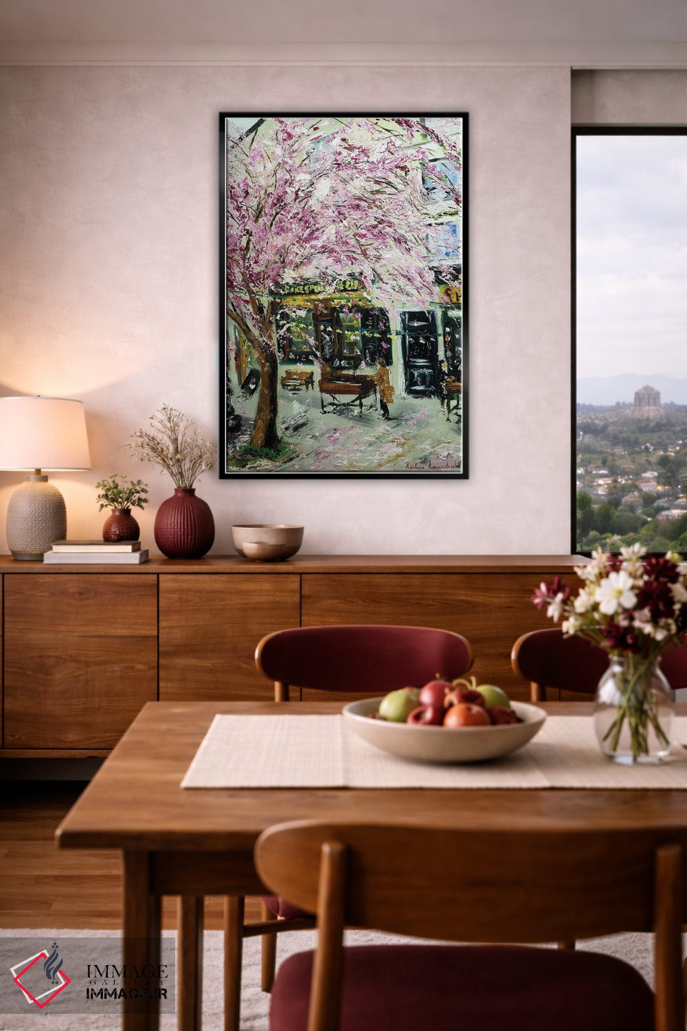 تابلو کلاسیک شکوفه های گیلاس کنار شکسپیر و شرکا، پاریس II اثر روسـلانا لواندووسکا - D6B