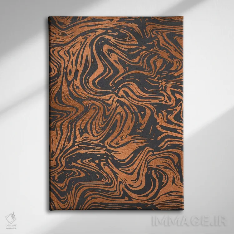 تابلو انتزاعی خطوط ببر اثر لیزا وایت باتن - نمای روبهرو روی دیوار