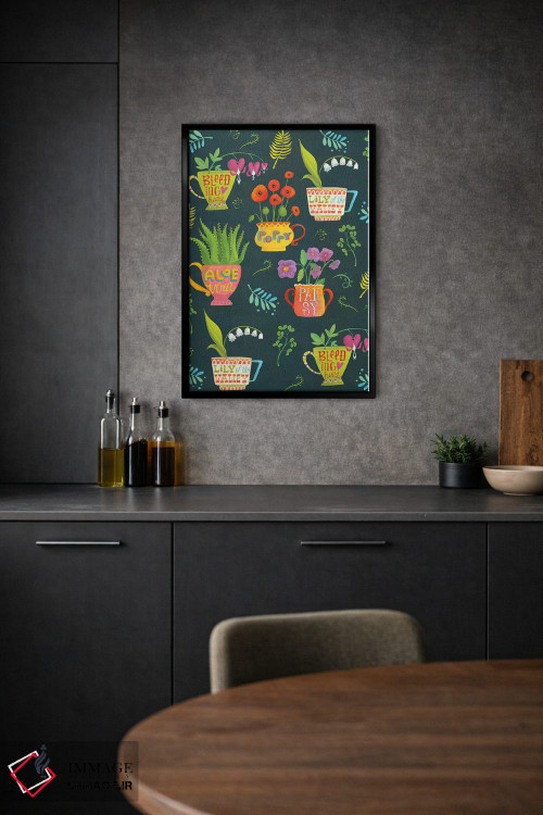 تابلو دکوراتیو چای وقت گیاهی اثر لورا واتسون - D1B