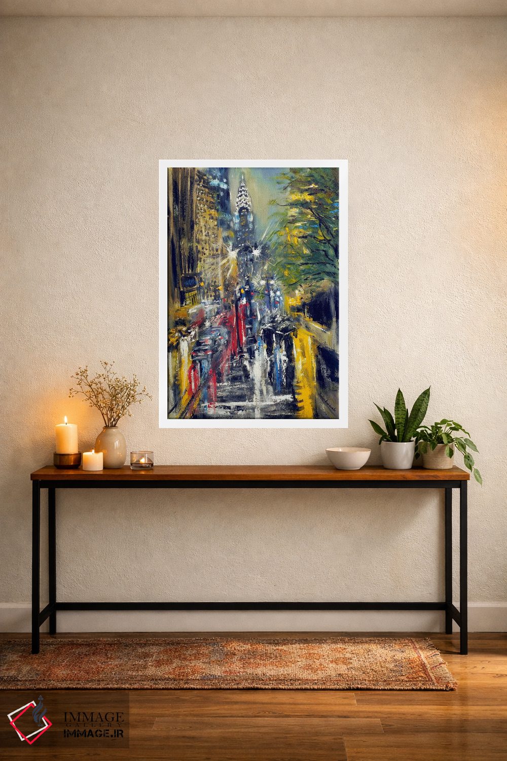 تابلو انتزاعی نمای ساختمان کرایسلر در نیویورک اثر روسـلانا لواندووسکا - D2W