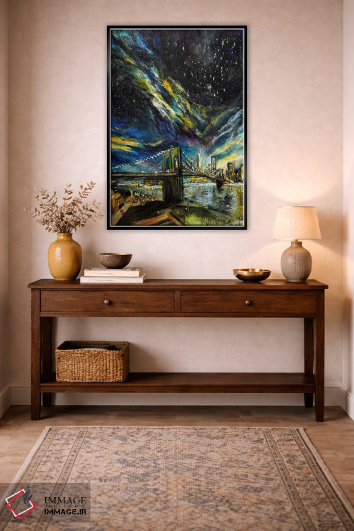 تابلو انتزاعی زیر ستارگان نیویورک اثر روسـلانا لواندووسکا - D4B