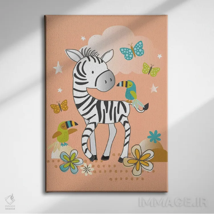 تابلو دکوراتیو اتاق کودک جنگلی ۲ اثر لیزا وایت باتن - نمای روبهرو روی دیوار