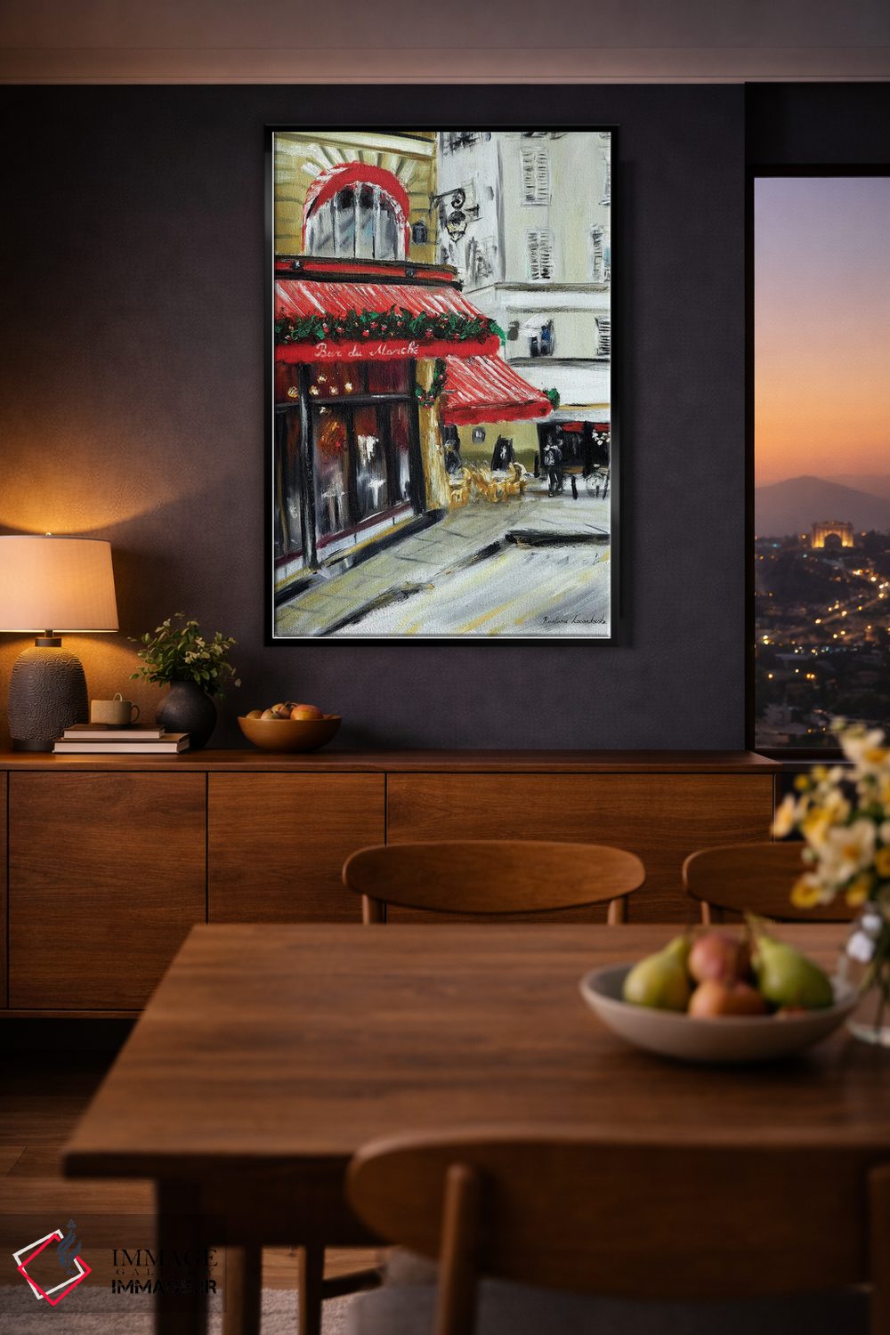 تابلو کلاسیک کریسمس در بار مارشه پاریس اثر روسـلانا لواندووسکا - D2B
