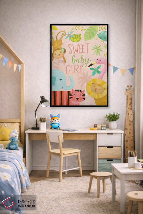 تابلو دکوراتیو نوزاد جنگل ۱ اثر لورا واتسون - D1B