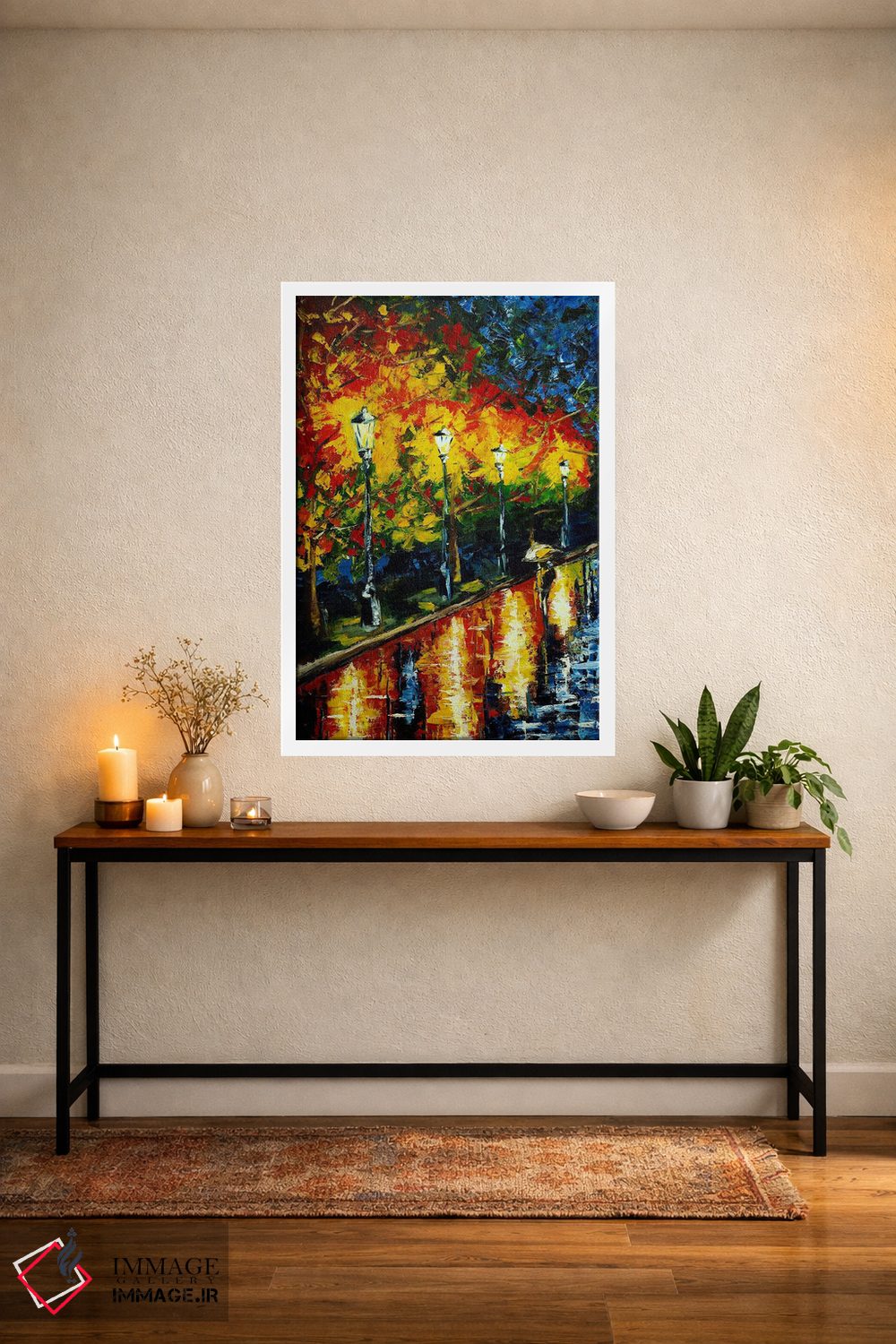 تابلو انتزاعی پیاده روی در پارک اثر روسـلانا لواندووسکا - D4W