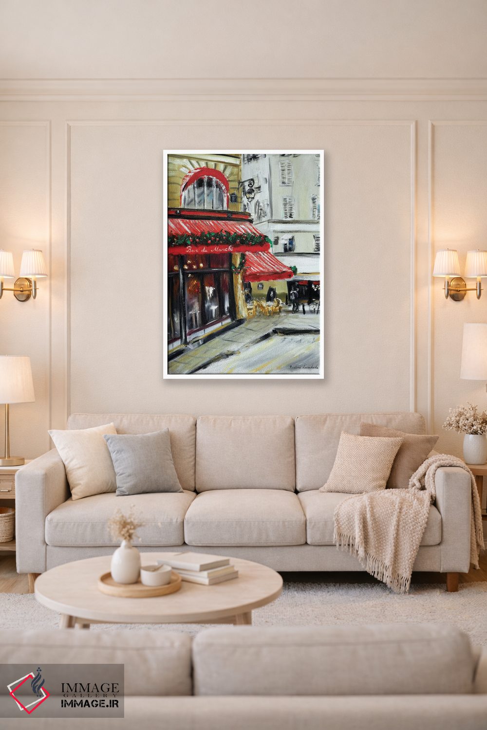تابلو کلاسیک کریسمس در بار مارشه پاریس اثر روسـلانا لواندووسکا - D3W