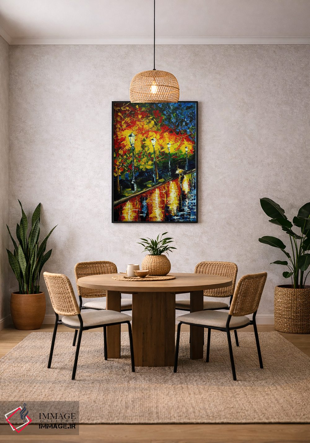 تابلو انتزاعی پیاده روی در پارک اثر روسـلانا لواندووسکا - D5B