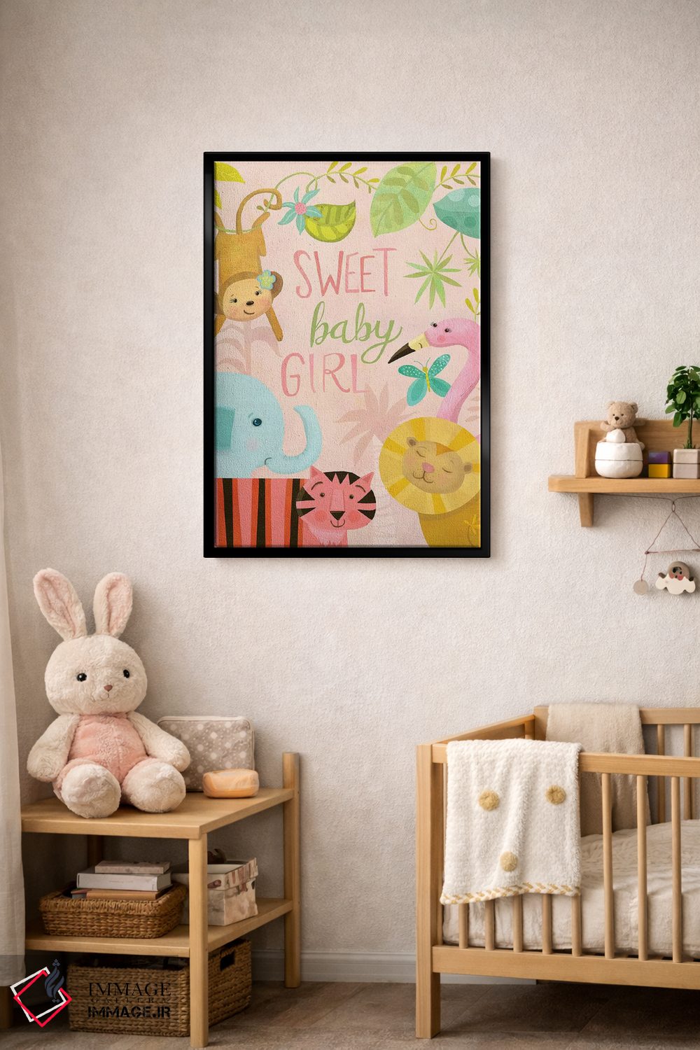 تابلو دکوراتیو نوزاد جنگل ۱ اثر لورا واتسون - D4B