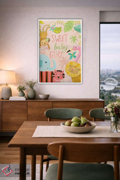 تابلو دکوراتیو نوزاد جنگل ۱ اثر لورا واتسون - D6W