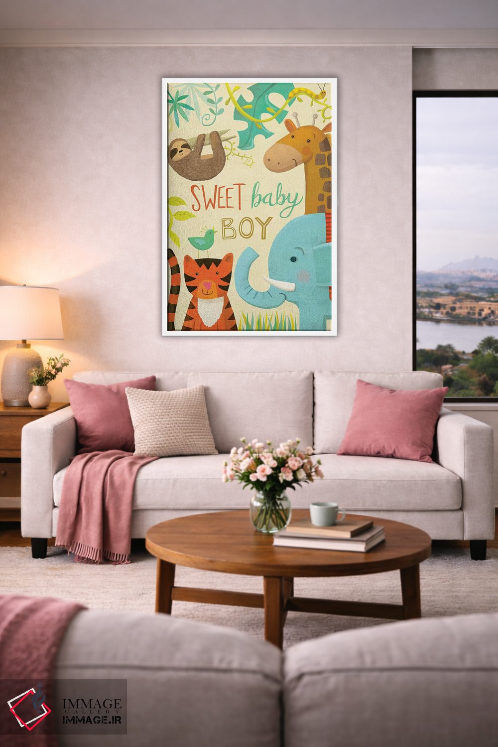 تابلو دکوراتیو نوزاد جنگل ۳ اثر لورا واتسون - D3W