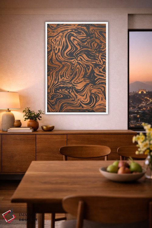 تابلو انتزاعی خطوط ببر اثر لیزا وایت باتن - D1W