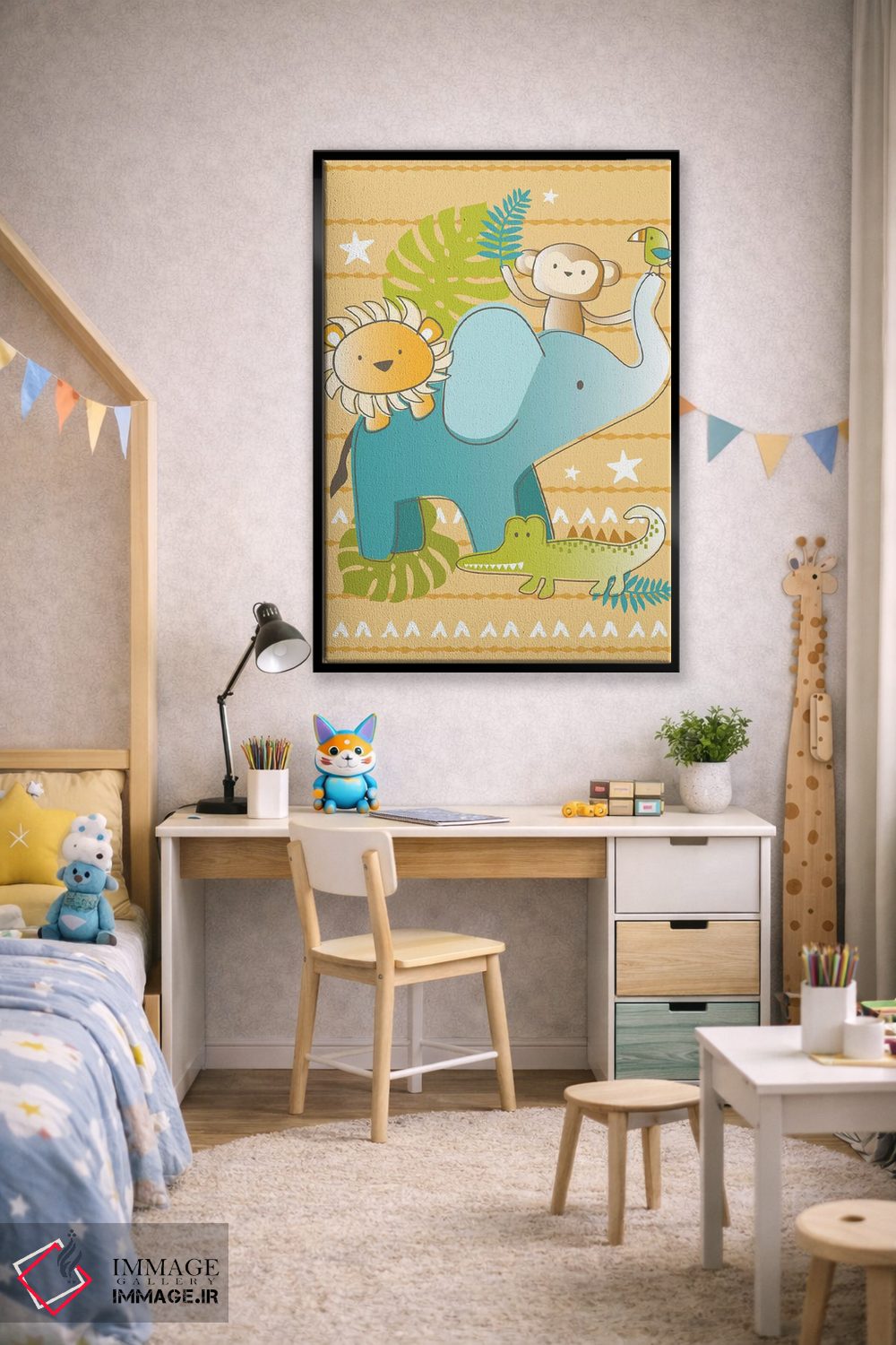 تابلو دکوراتیو اتاق کودک جنگلی ۱ اثر لیزا وایت باتن - D2B