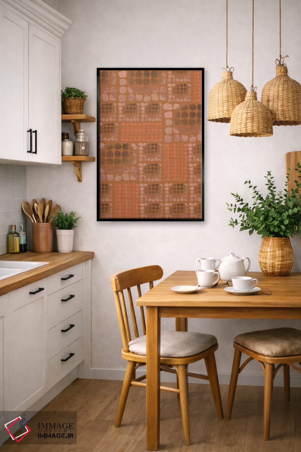 تابلو انتزاعی موزاییک سفالی آیینی اثر لورا واتسون - D6B