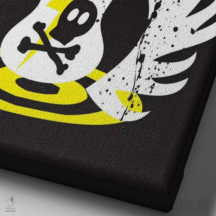 تابلو دکوراتیو صخره کوچک ۴ اثر لیزا وایت باتن - نمای نزدیک بافت بوم