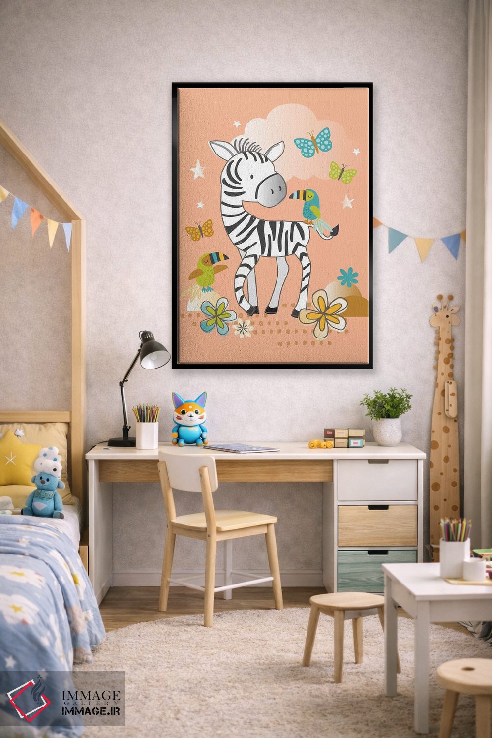 تابلو دکوراتیو اتاق کودک جنگلی ۲ اثر لیزا وایت باتن - D2B