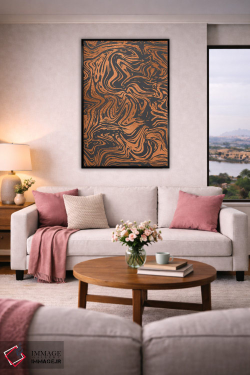 تابلو انتزاعی خطوط ببر اثر لیزا وایت باتن - D4B