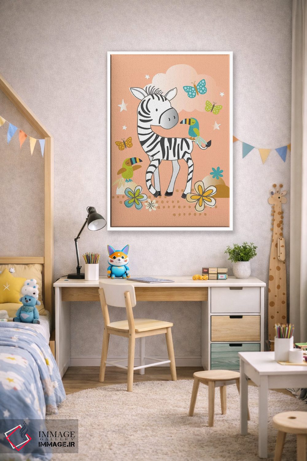 تابلو دکوراتیو اتاق کودک جنگلی ۲ اثر لیزا وایت باتن - D1W