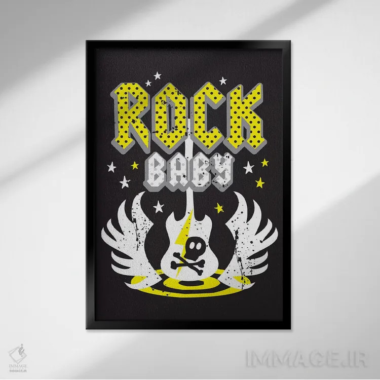 تابلو دکوراتیو صخره کوچک ۴ اثر لیزا وایت باتن - نمای قابدار مشکی