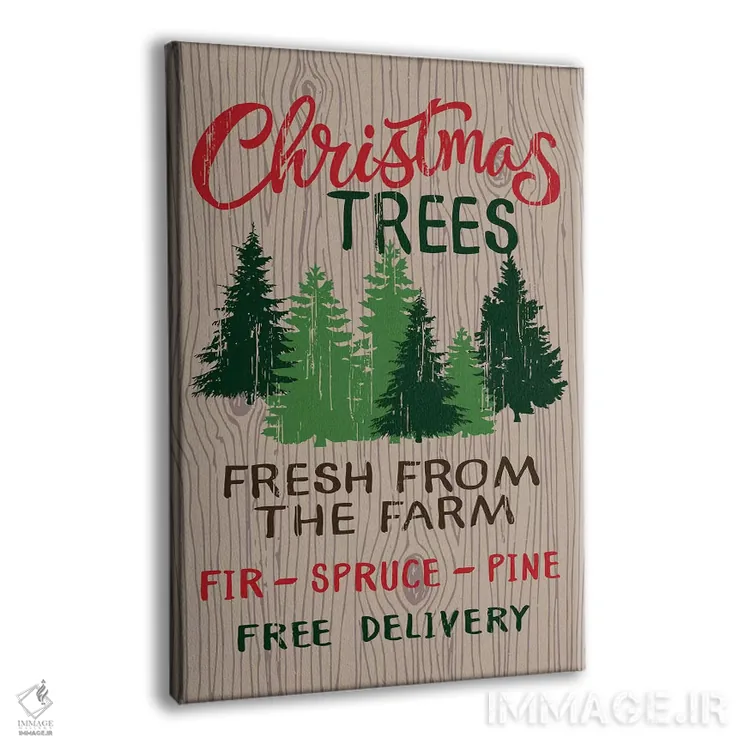 تابلو دکوراتیو کریسمس روستایی اثر لیزا وایت باتن - نمای پرسپکتیو محصول