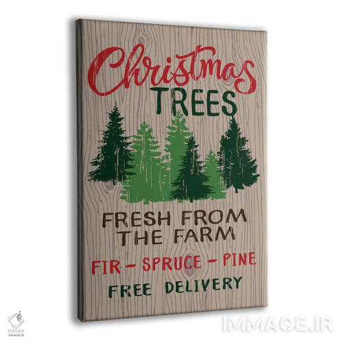 تابلو دکوراتیو کریسمس روستایی اثر لیزا وایت باتن - نمای پرسپکتیو محصول
