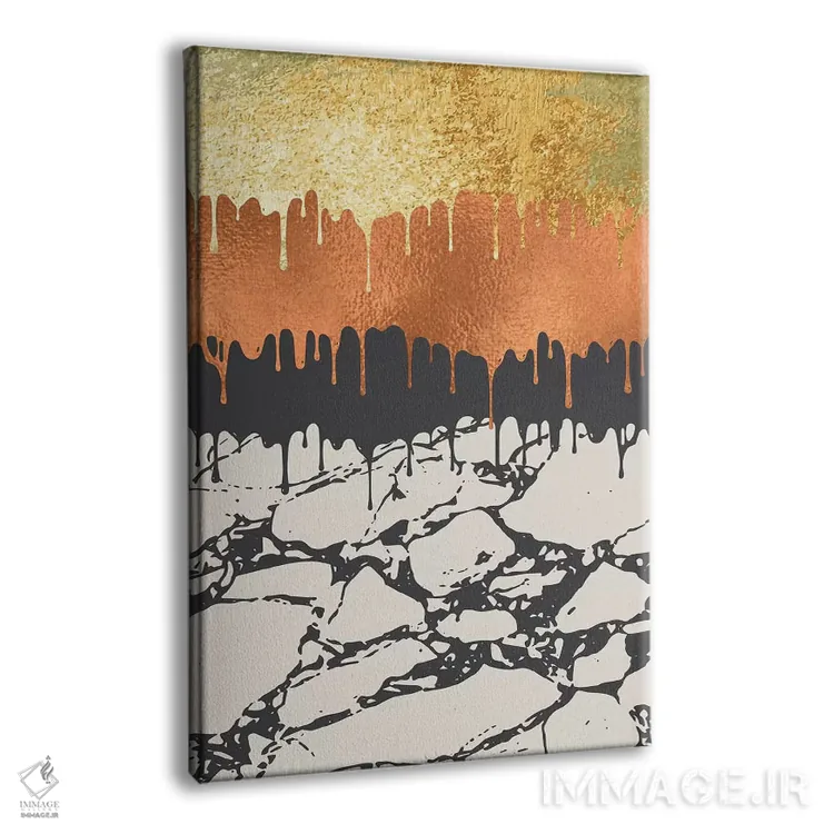 تابلو انتزاعی رنگ های در حال ذوب پاییز اثر لیزا وایت باتن - نمای پرسپکتیو محصول