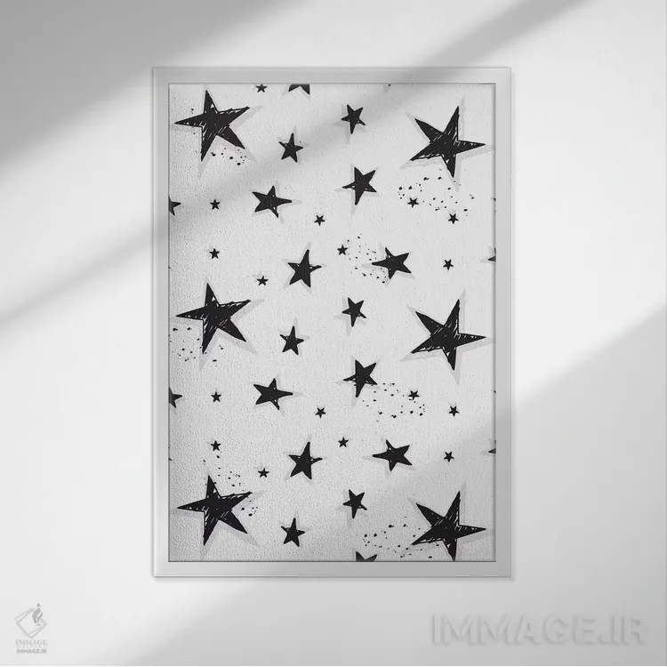 تابلو دکوراتیو صخره کوچک ۵ اثر لیزا وایت باتن - نمای قابدار سفید