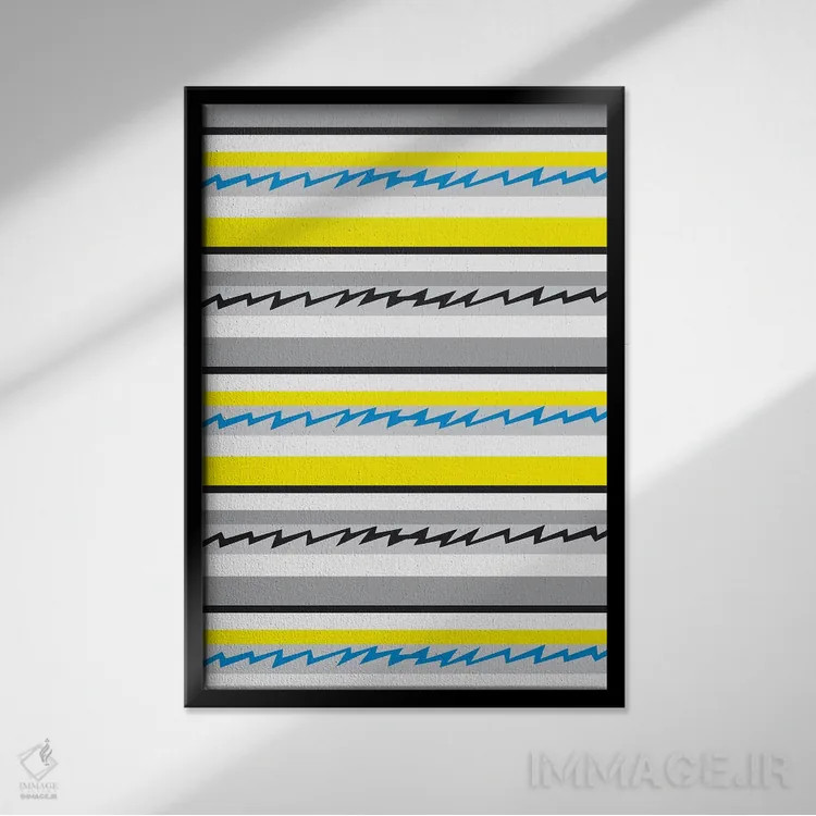 تابلو انتزاعی صخره کوچک ۶ اثر لیزا وایت باتن - نمای قابدار مشکی
