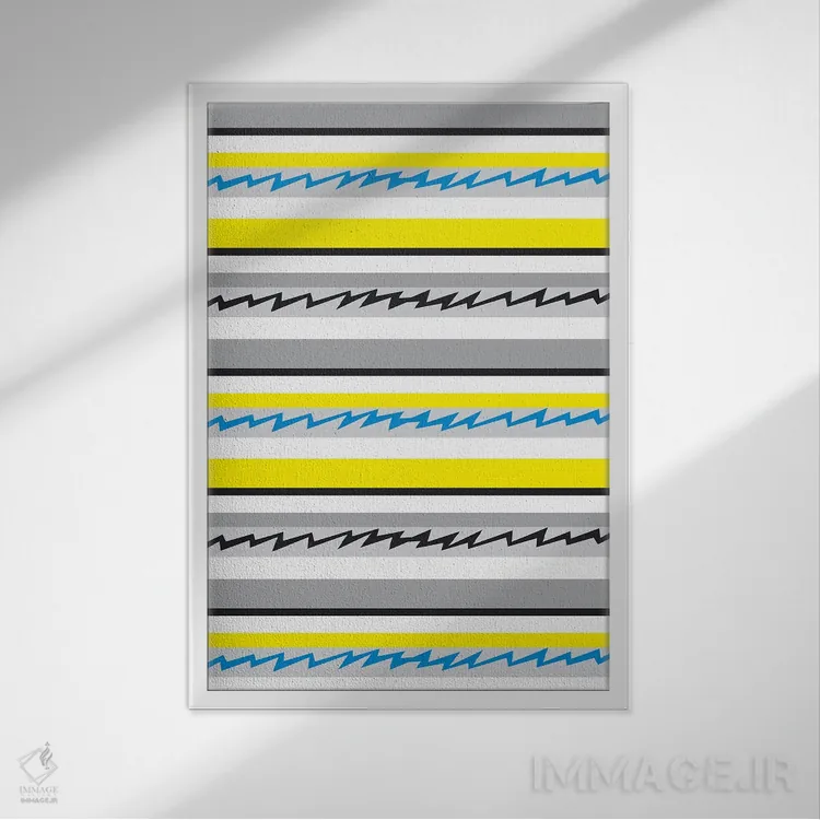 تابلو انتزاعی صخره کوچک ۶ اثر لیزا وایت باتن - نمای قابدار سفید