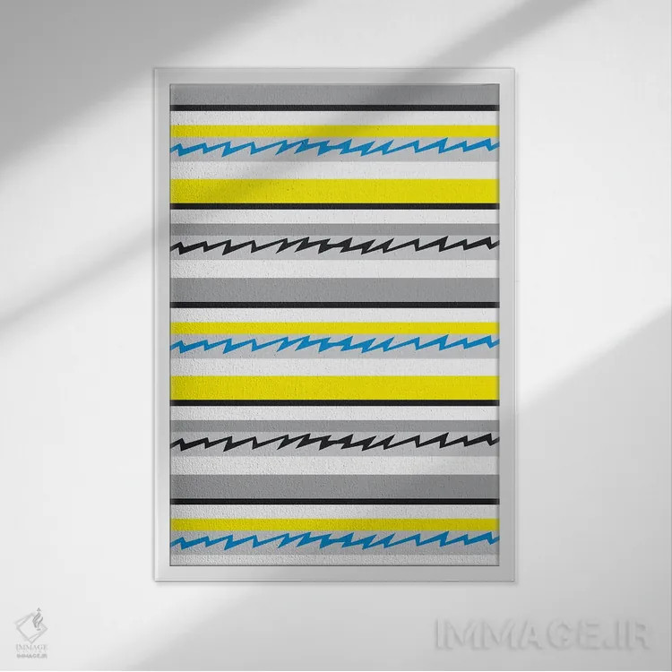 تابلو انتزاعی صخره کوچک ۶ اثر لیزا وایت باتن - نمای قابدار سفید