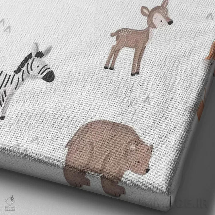 تابلو دکوراتیو کودک فراتر از ستارگان ۲ اثر لیزا وایت باتن - نمای نزدیک بافت بوم