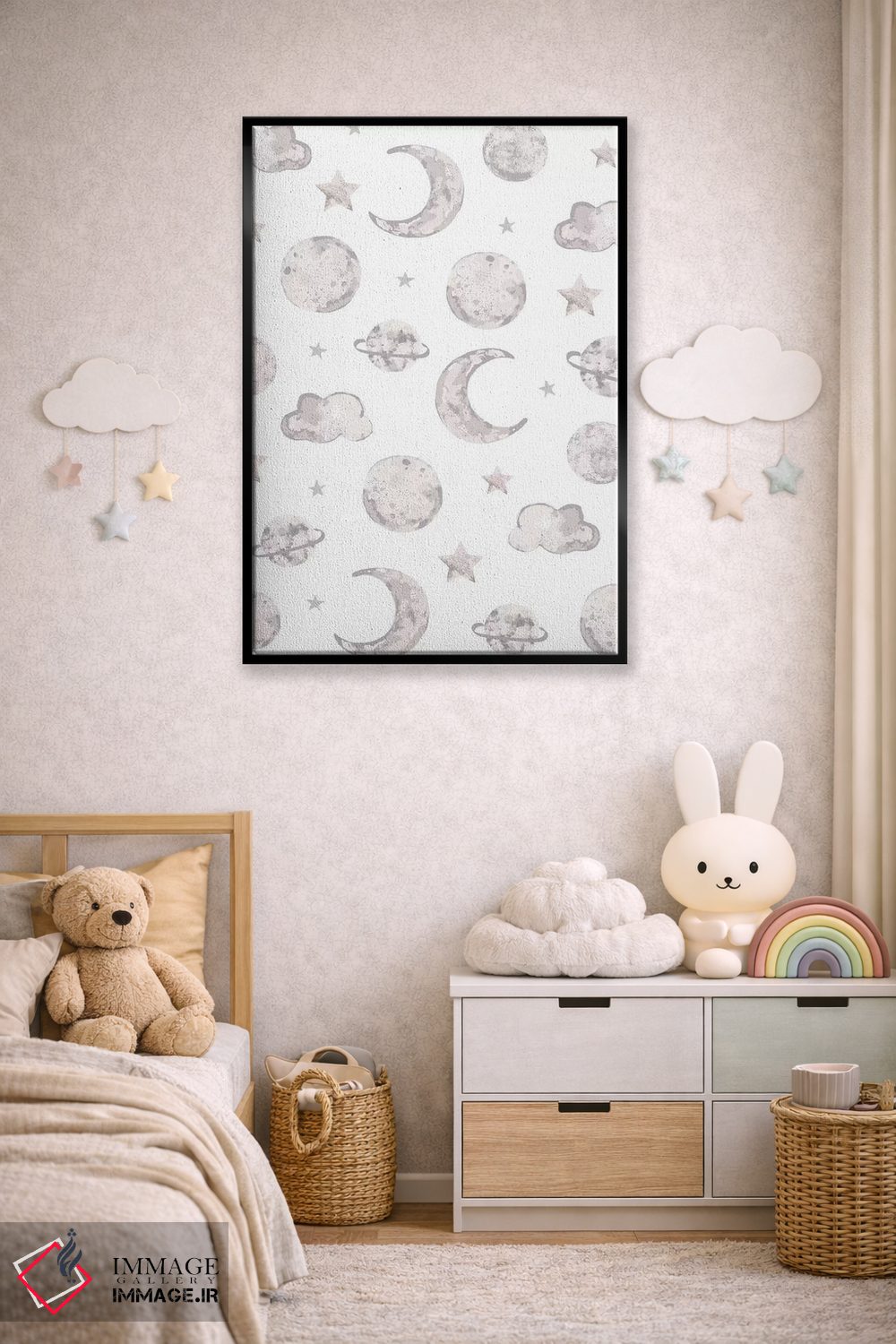 تابلو دکوراتیو کودک فراتر از ستارگان ۱ اثر لیزا وایت باتن - D4B