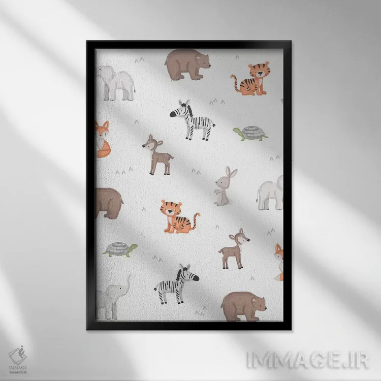 تابلو دکوراتیو کودک فراتر از ستارگان ۲ اثر لیزا وایت باتن - نمای قابدار مشکی