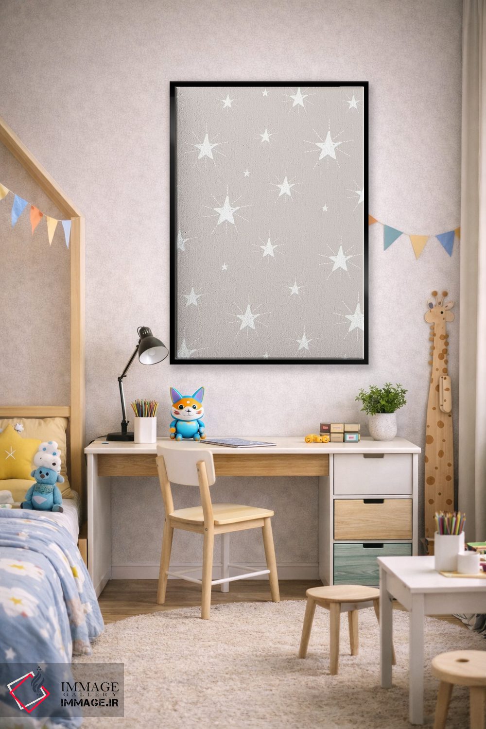 تابلو دکوراتیو کودک فراتر از ستارگان ۳ اثر لیزا وایت باتن - D3B