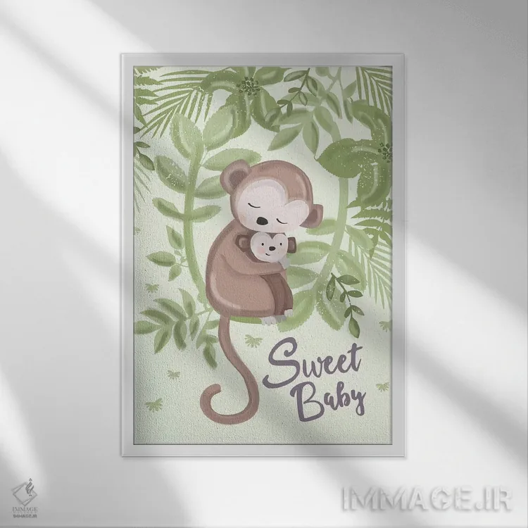 تابلو دکوراتیو کودک فراتر از ستارگان ۴ اثر لیزا وایت باتن - نمای قابدار سفید