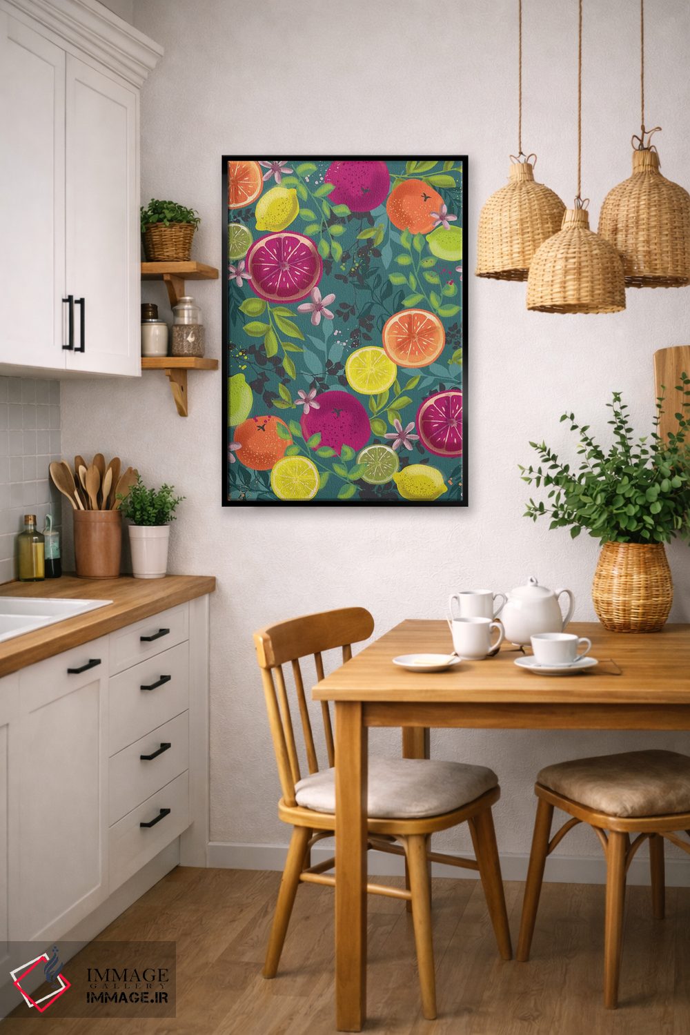 تابلو دکوراتیو آشپزخانه محصولات خانگی ۴ اثر لیزا وایت باتن - D6B