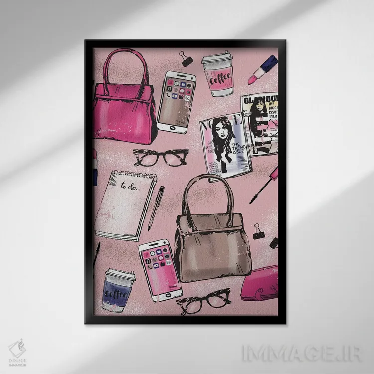 تابلو دکوراتیو دختر رئیس هرروزه ۴ اثر لیزا وایت باتن - نمای قابدار مشکی